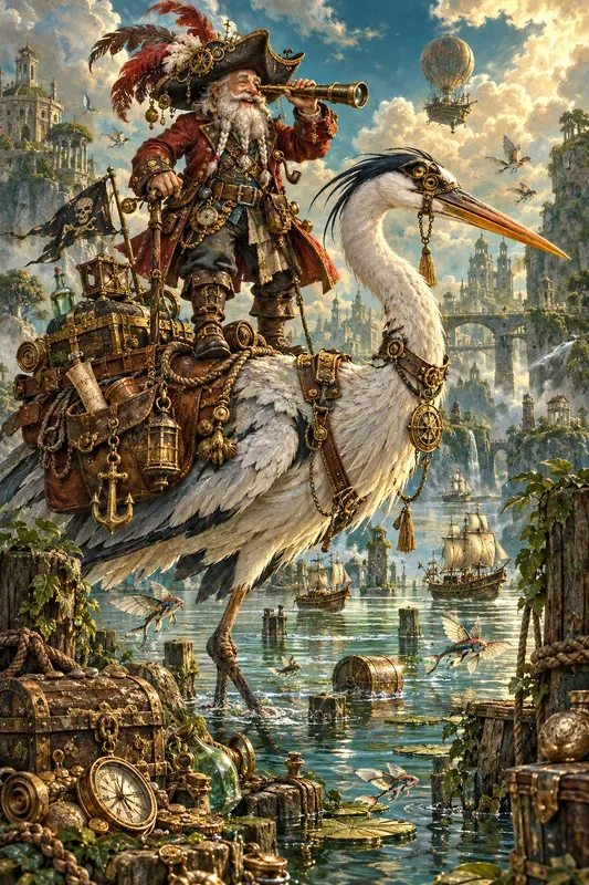 Whimsical Steampunk Waterworlds