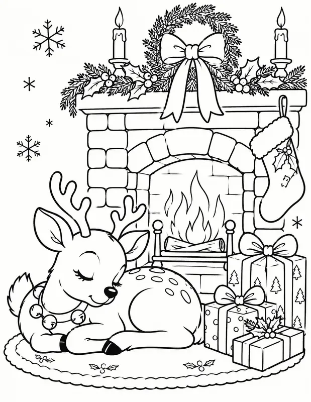 Vintage Christmas Coloring Pages
