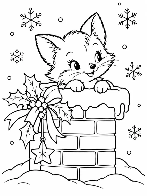 Vintage Christmas Coloring Pages