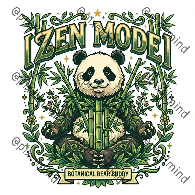 Botanical Beast Retro Tshirt Mascots