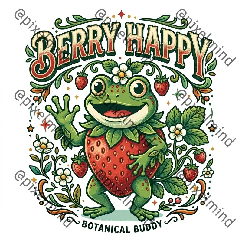 Botanical Beast Retro Tshirt Mascots