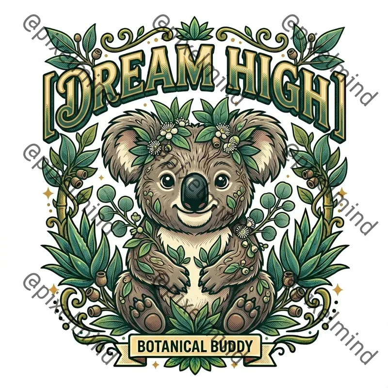 Botanical Beast Retro Tshirt Mascots