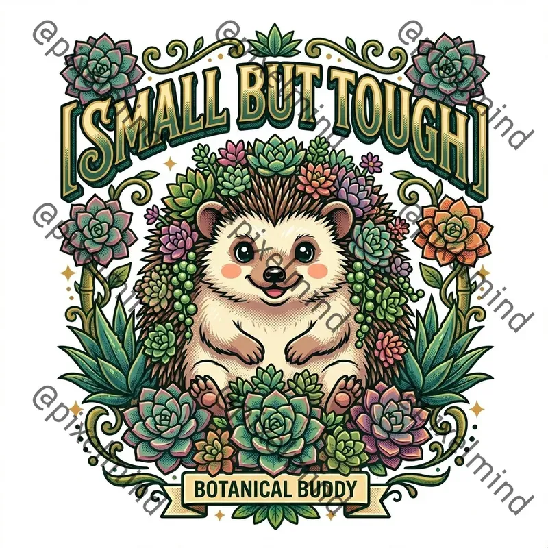Botanical Beast Retro Tshirt Mascots