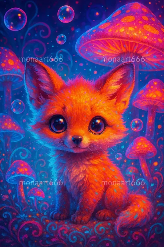 Whimsical Neon Dreamscapes