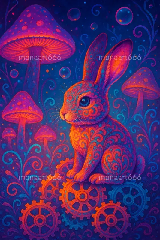 Whimsical Neon Dreamscapes