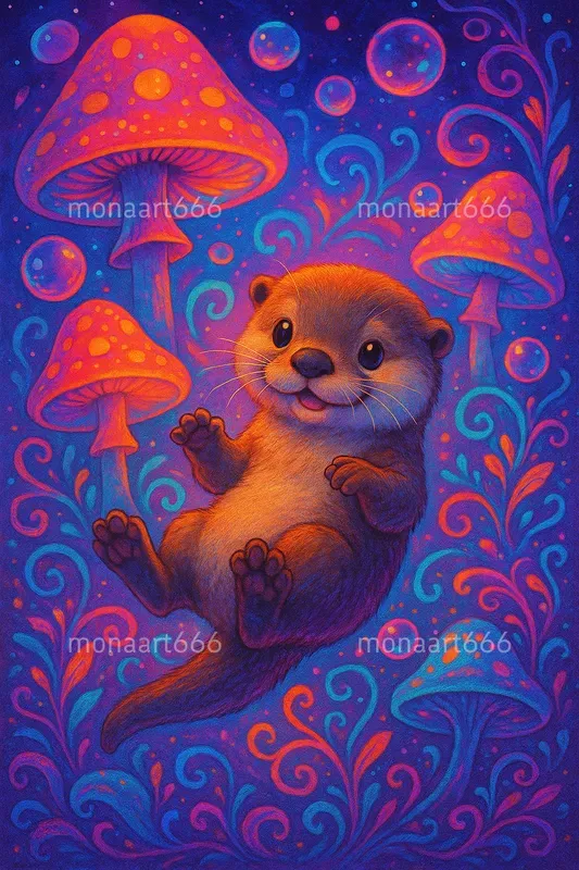 Whimsical Neon Dreamscapes