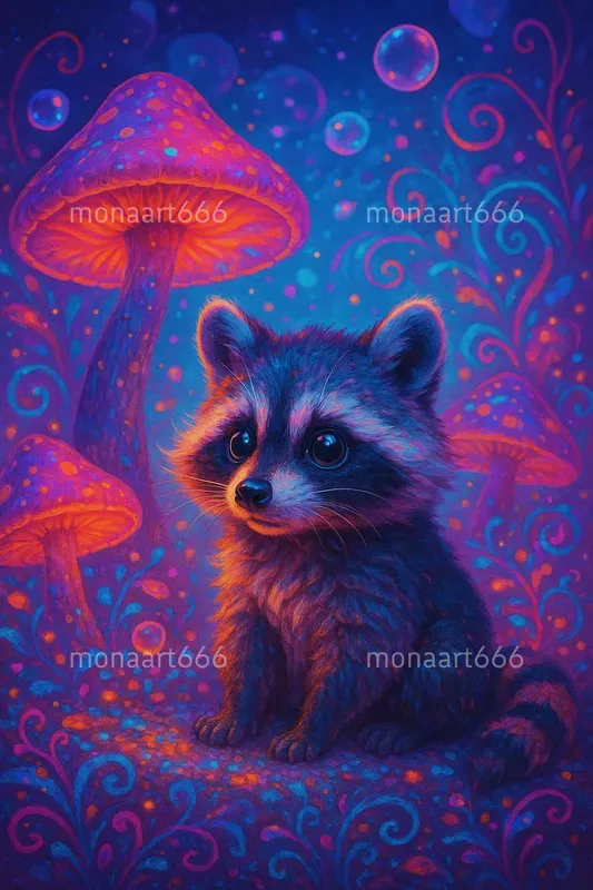 Whimsical Neon Dreamscapes