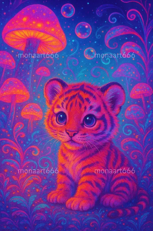 Whimsical Neon Dreamscapes