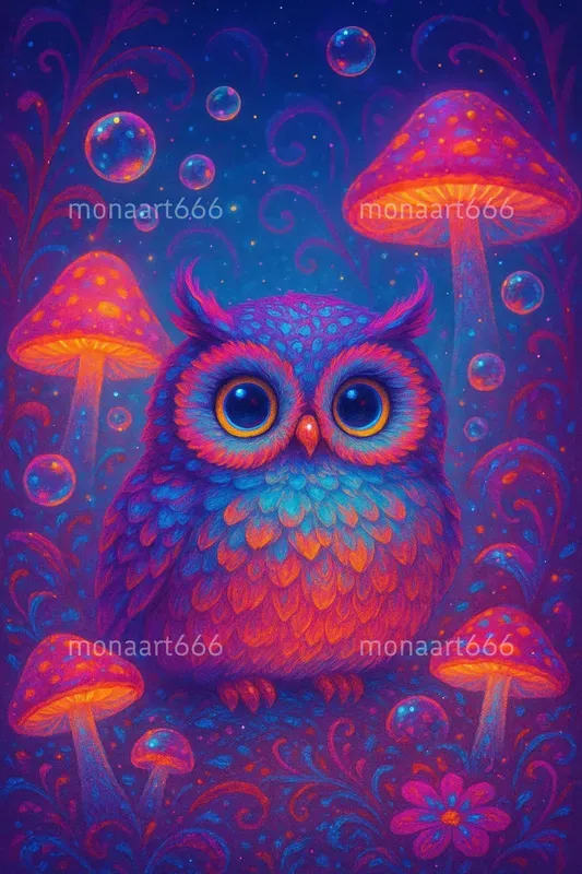 Whimsical Neon Dreamscapes