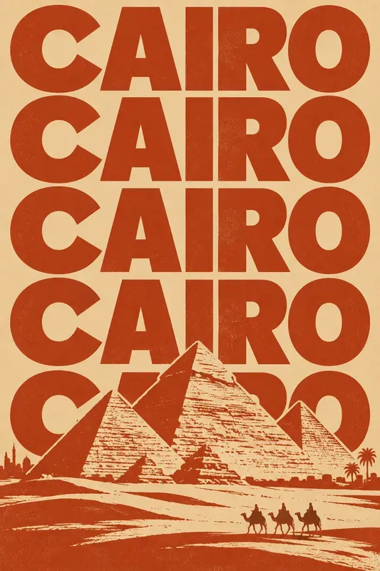 Retro Pop Art City Typography Posters