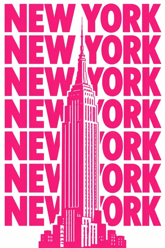 Retro Pop Art City Typography Posters