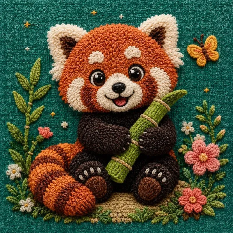 Cute Plush Embroidery Animals