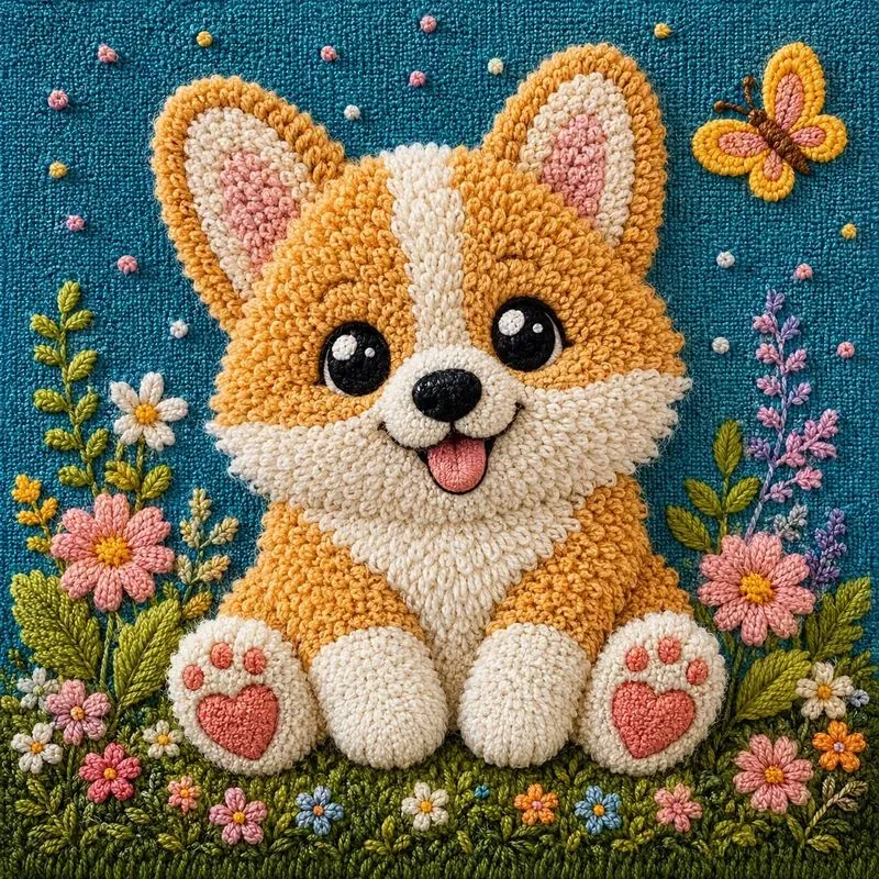 Cute Plush Embroidery Animals