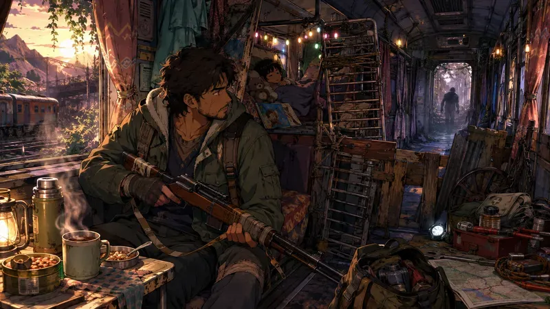 Lofi Anime Zombie Survival Scenes