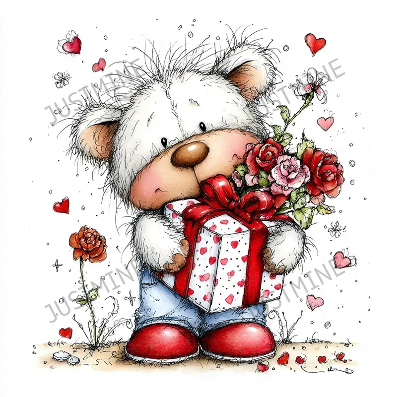 Cute Valentine Hug Clipart