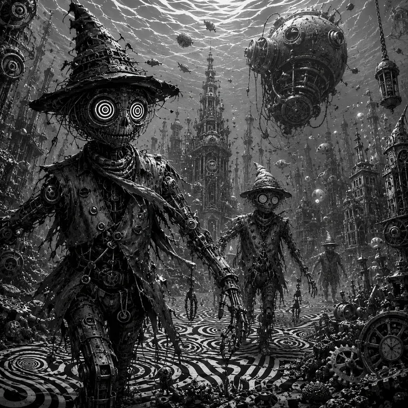Hypnotic Monochrome Nightmares
