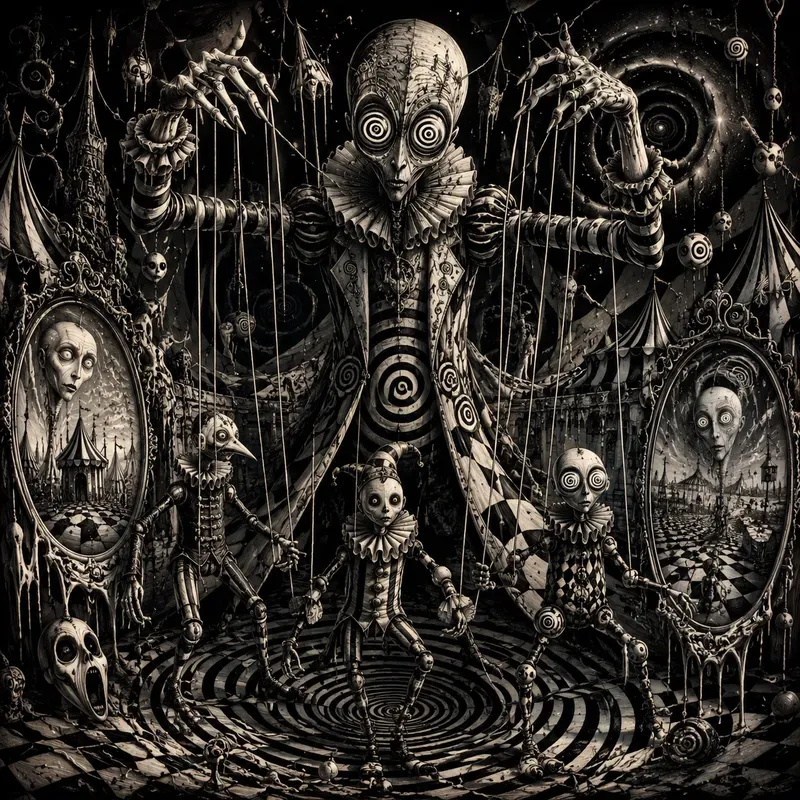 Hypnotic Monochrome Nightmares