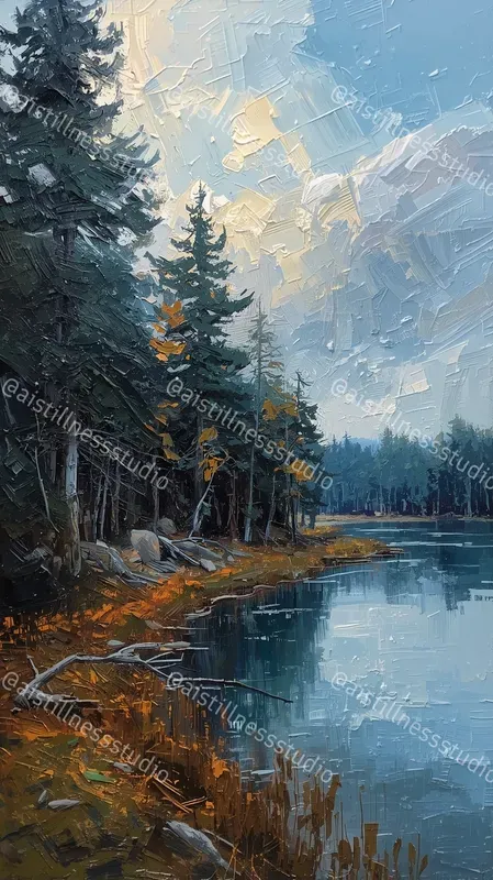 Vivid Impasto Oil Landscape Scenes