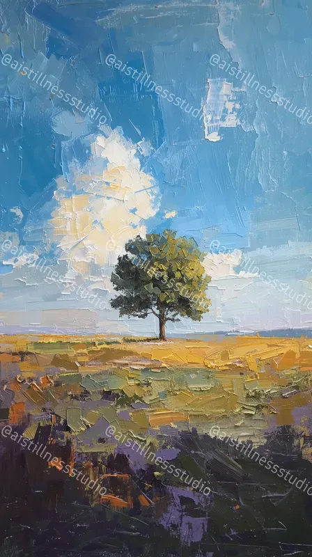 Vivid Impasto Oil Landscape Scenes