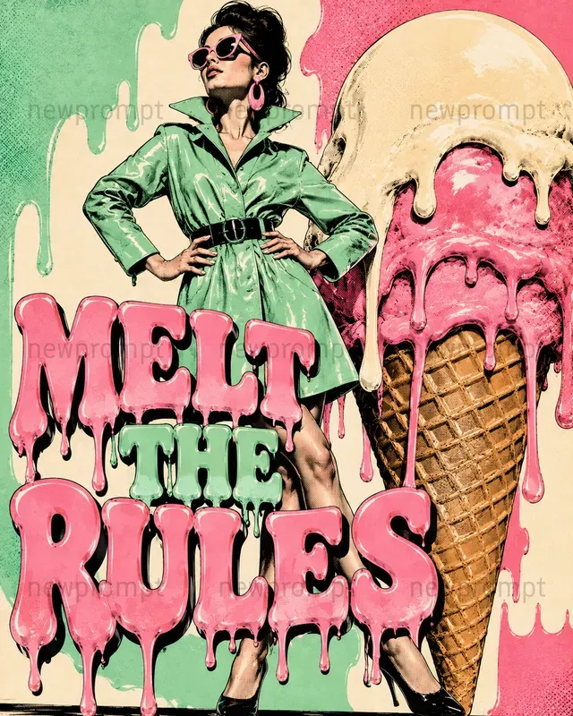 Pop Art Glossy Melt Posters