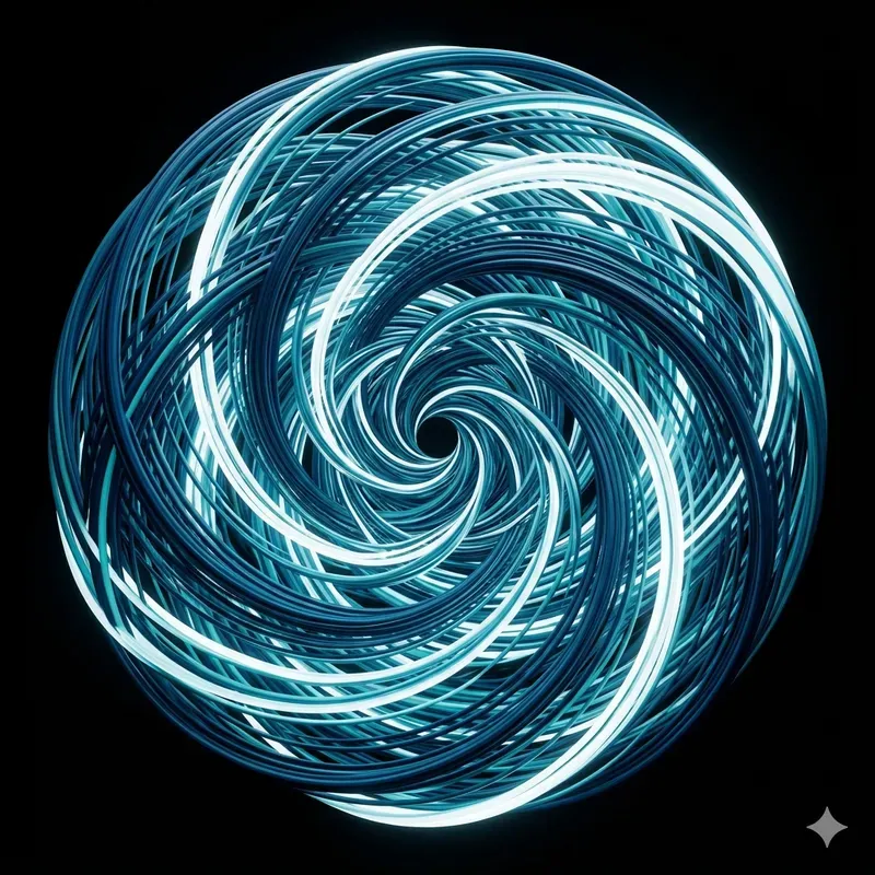 Neon Light Flow 3D Geometries