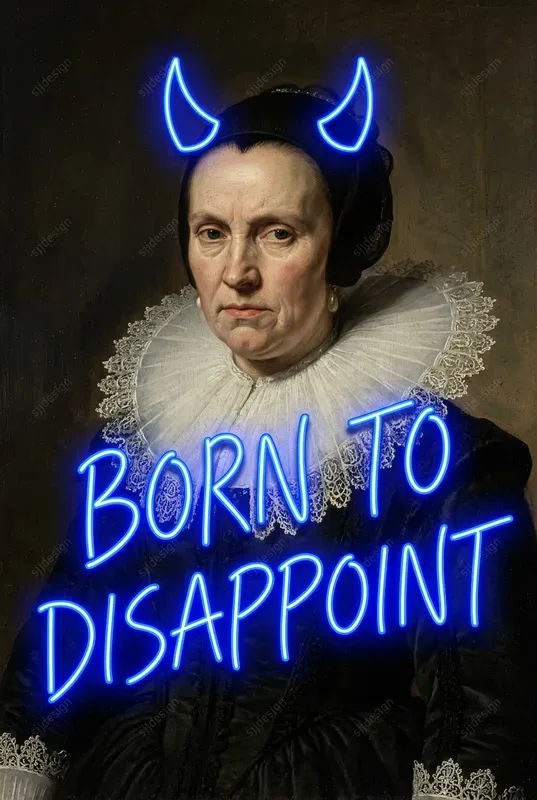Vintage Neon Meme Portraits