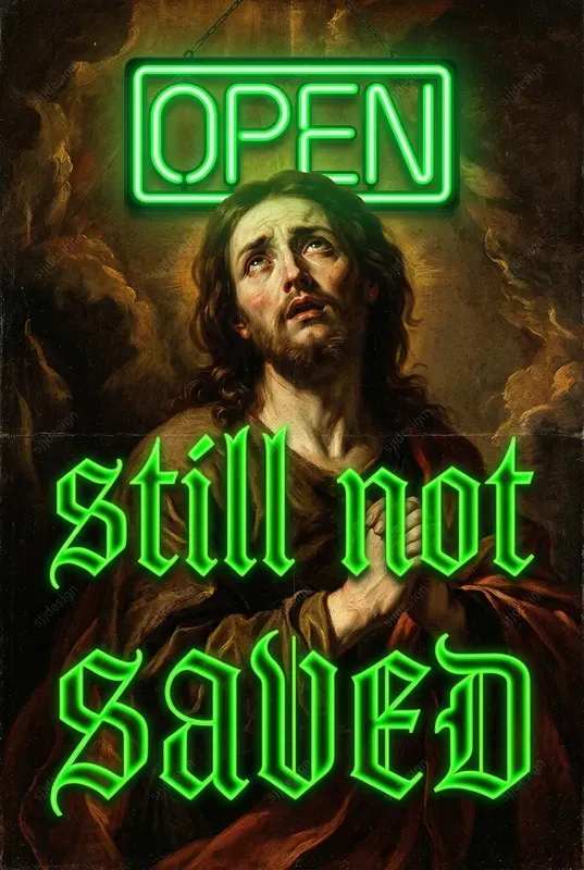 Vintage Neon Meme Portraits