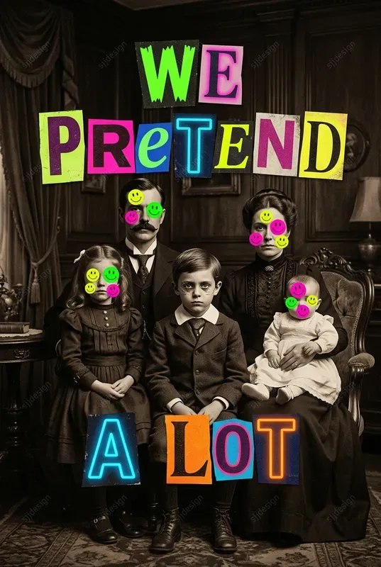 Vintage Neon Meme Portraits