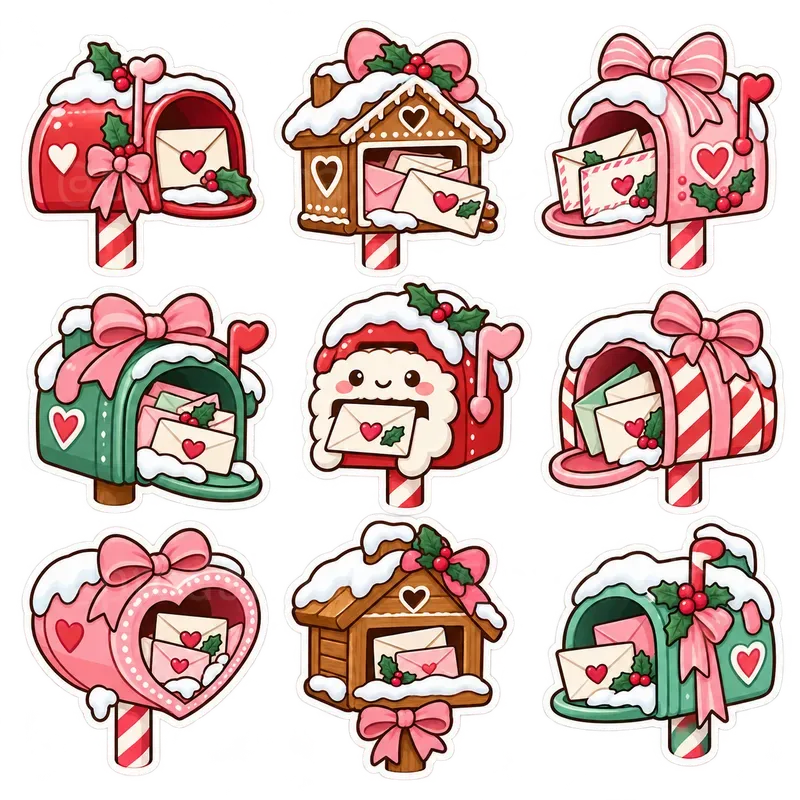 Cute Cozy North Pole Sticker Sheets