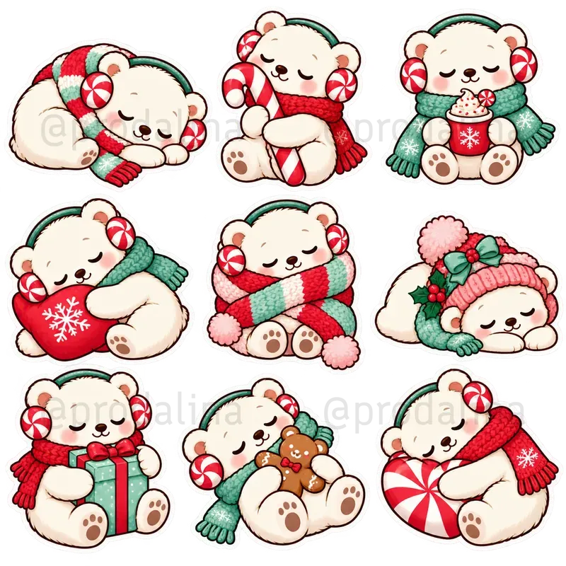 Cute Cozy North Pole Sticker Sheets