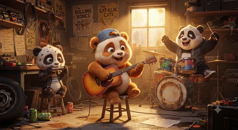 3D Cartoon Animal Musicians