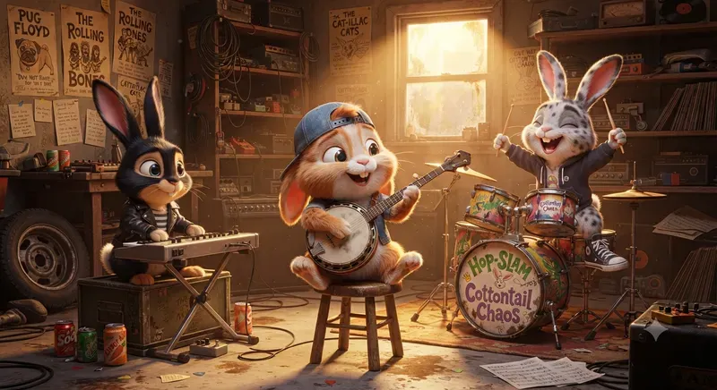 3D Cartoon Animal Musicians