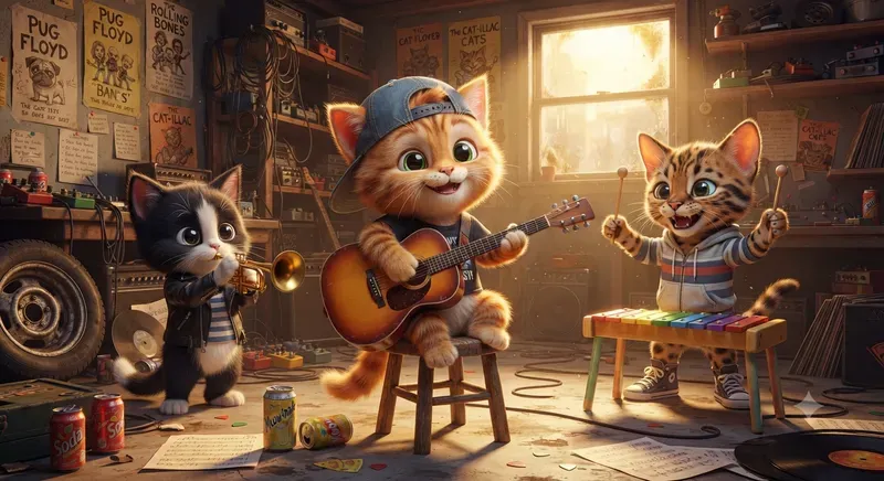 3D Cartoon Animal Musicians