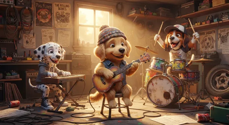 3D Cartoon Animal Musicians