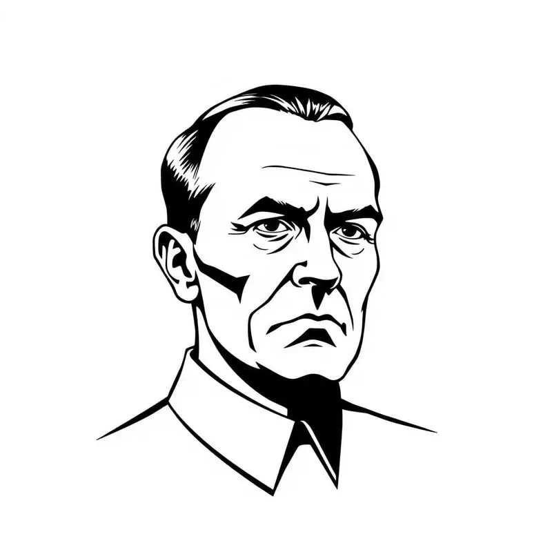 Black And White Strokes Of Famous Persons