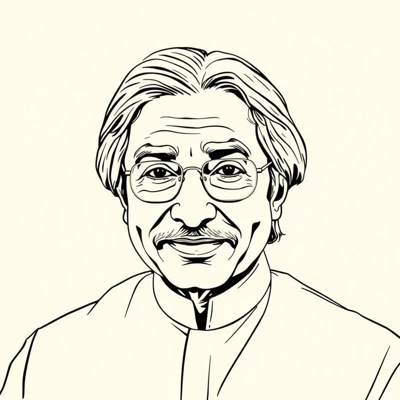 Black And White Strokes Of Famous Persons