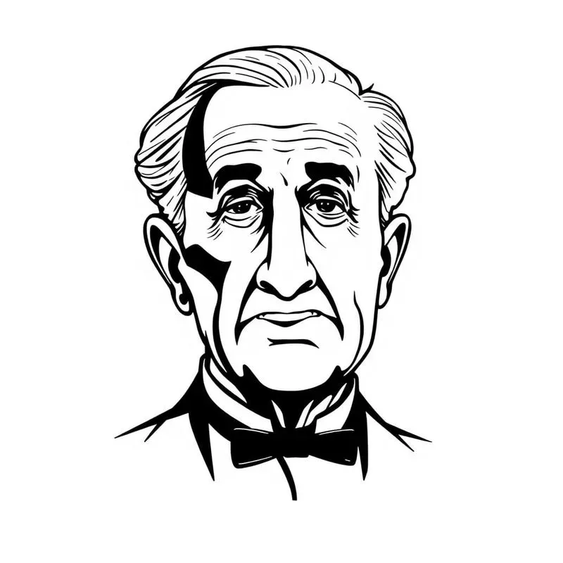 Black And White Strokes Of Famous Persons