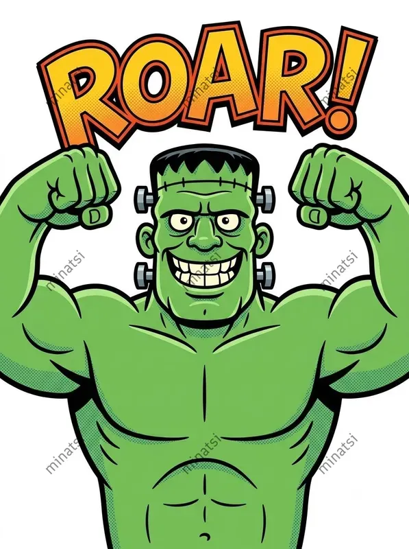 Retro Halloween Cartoon Cliparts