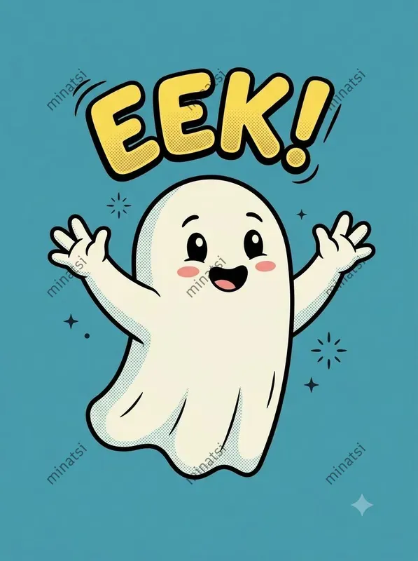 Retro Halloween Cartoon Cliparts