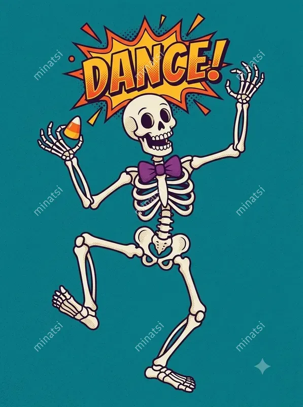 Retro Halloween Cartoon Cliparts