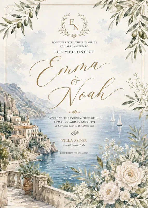 Watercolor Wedding Invitations