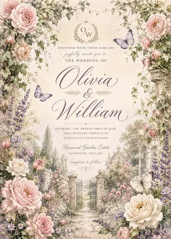 Watercolor Wedding Invitations
