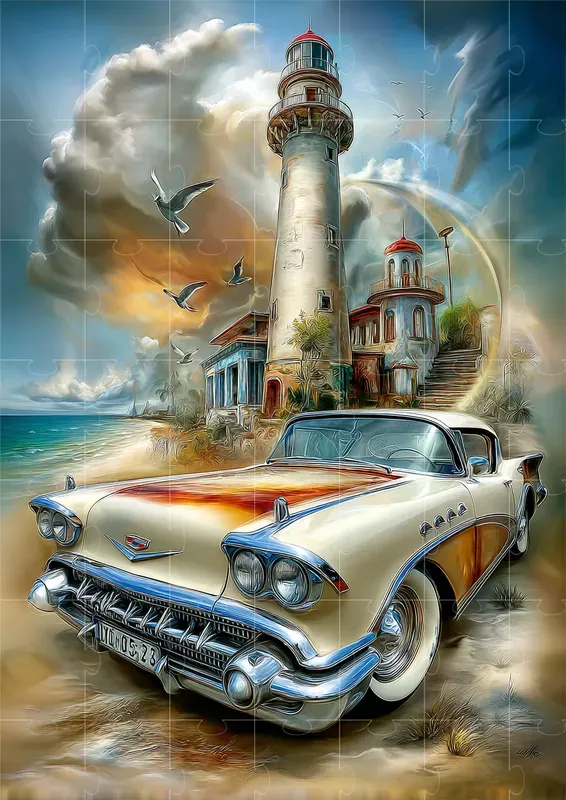 Vintage Coastal Vehicle Art Collections