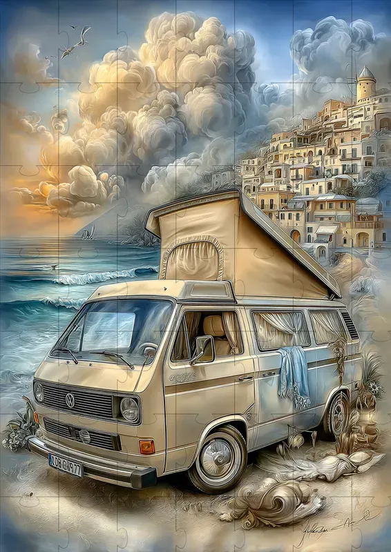 Vintage Coastal Vehicle Art Collections