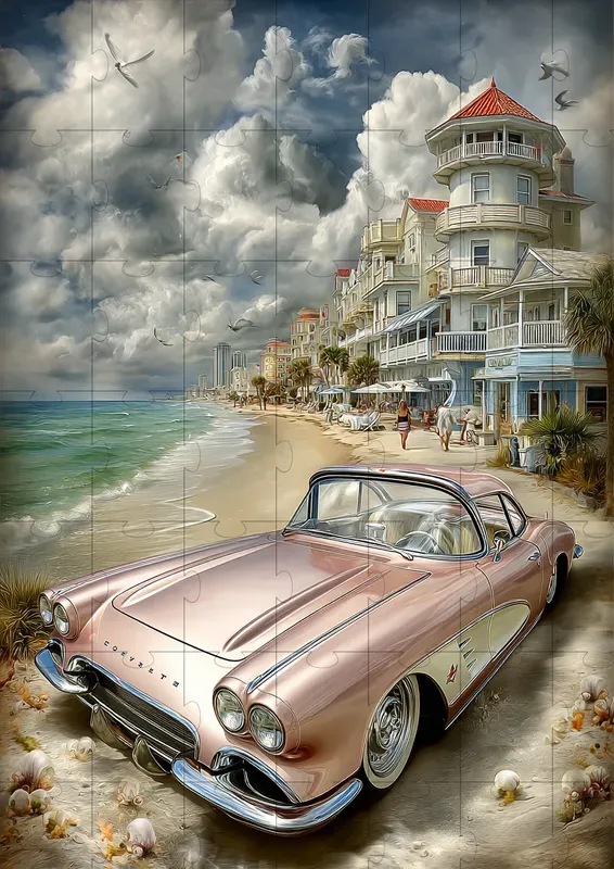 Vintage Coastal Vehicle Art Collections