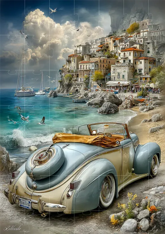 Vintage Coastal Vehicle Art Collections