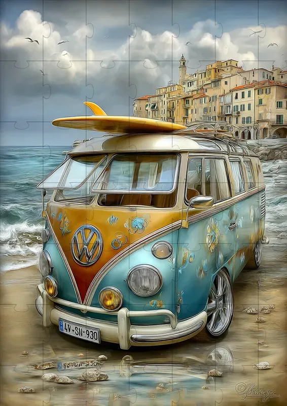 Vintage Coastal Vehicle Art Collections