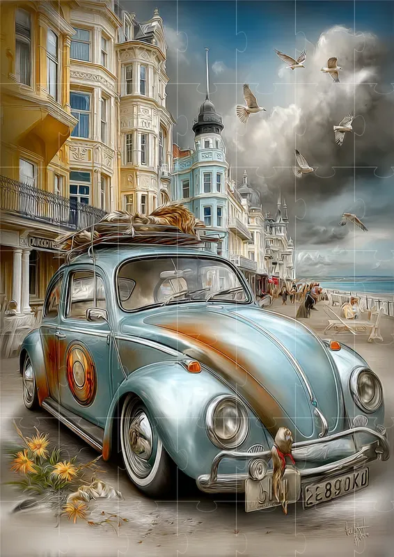 Vintage Coastal Vehicle Art Collections