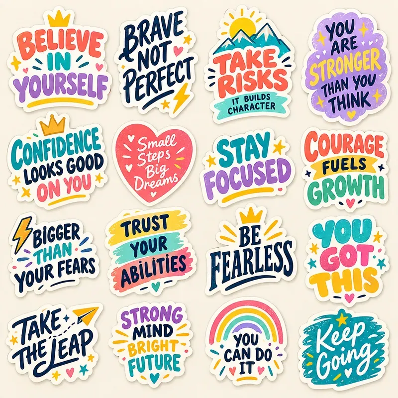 Motivational Quote Sticker Packs