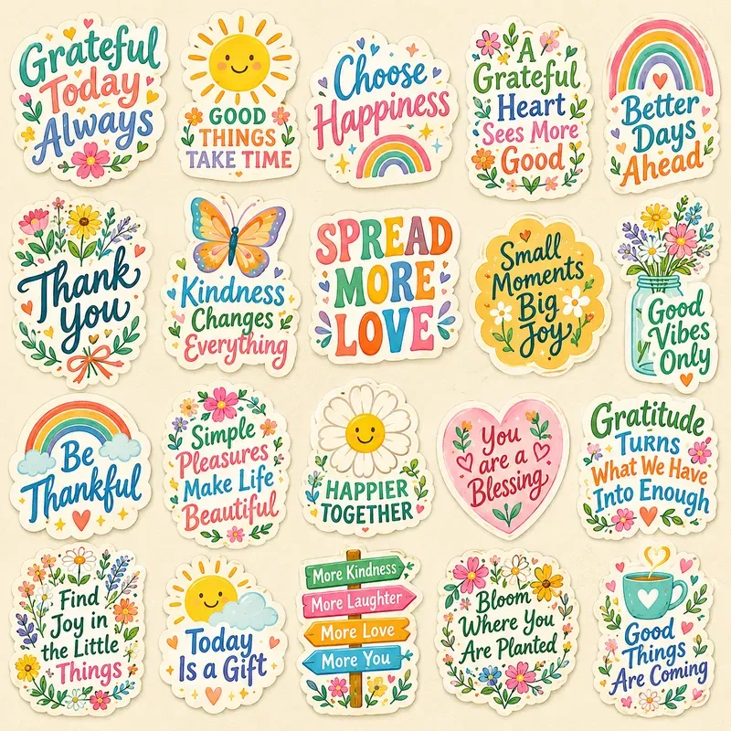 Motivational Quote Sticker Packs